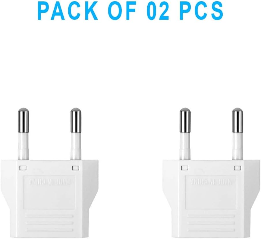 Pack 2 adaptadores enchufe EE.UU. tipo A para Canadá México blanco