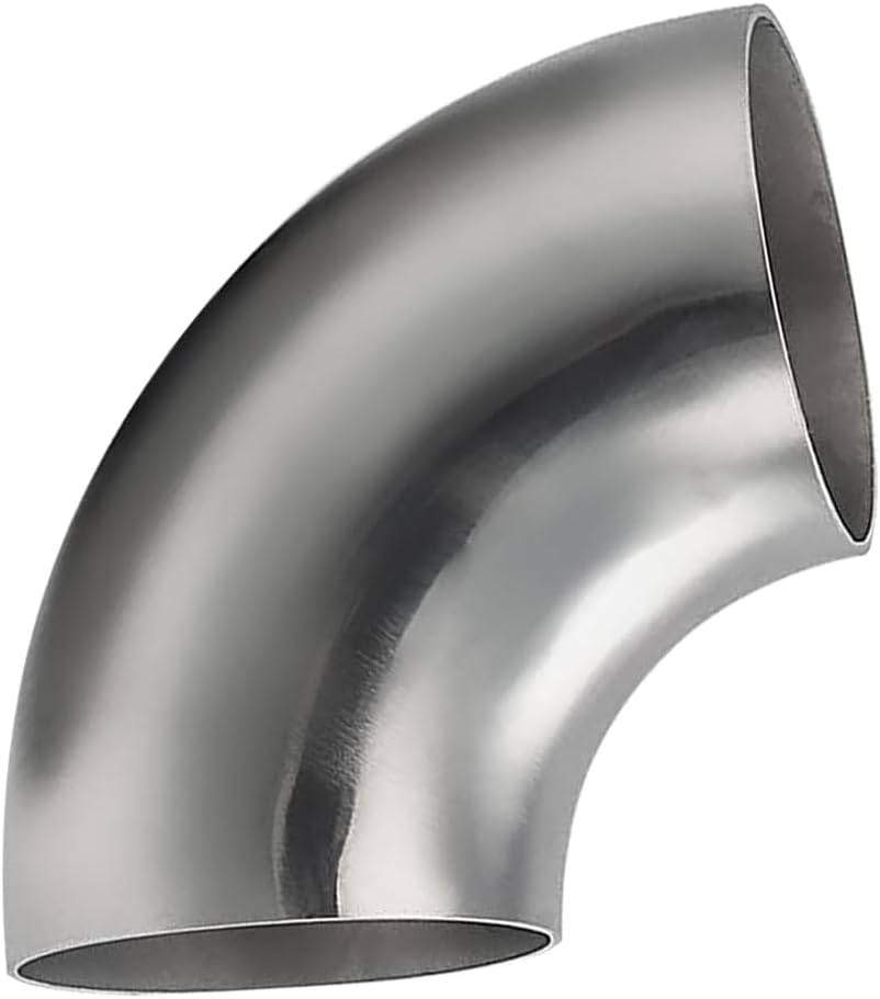 Codo escape 4.5" 90 grados coche plateado