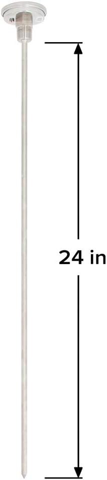 Termómetro compostaje 0-200°F vástago 24pulg con guía PDF