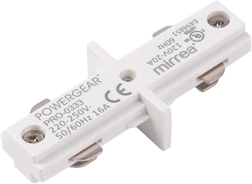 Conector H tipo I blanco para riel techo