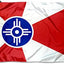 Bandera de la Ciudad de Wichita 2x3 de Algodón para Exterior
