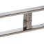 Puerta metal corrediza con manija inox y vidrio