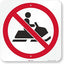 Letrero No Snow Mobiles aluminio reflectante 18x18"