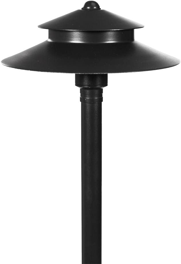Luz camino área latón negro 2 niveles 9pulg 25pulg G4 LED 3W