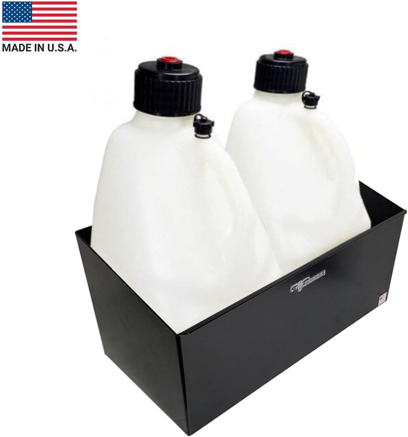 Estante jarra combustible utilitario para 2 jarras aluminio
