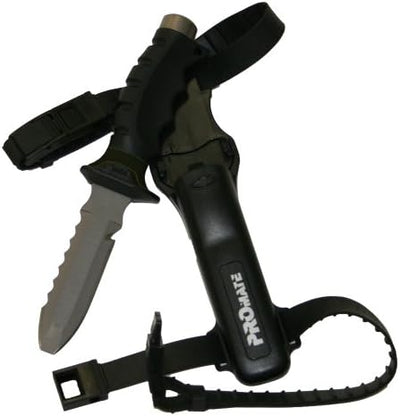 Cuchillo buceo titanio punta roma 4 1/2