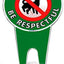 Letrero césped texto inglés no peeing be respectful
