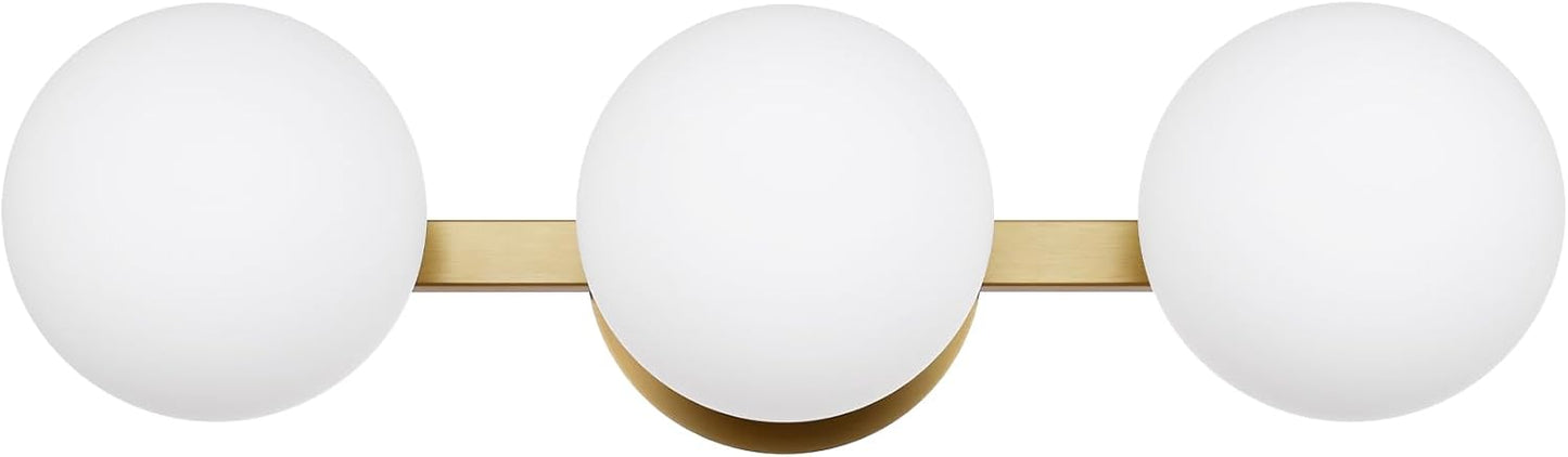 Lámpara Tocador Baño 3 Luces Aplique Latón Envejecido