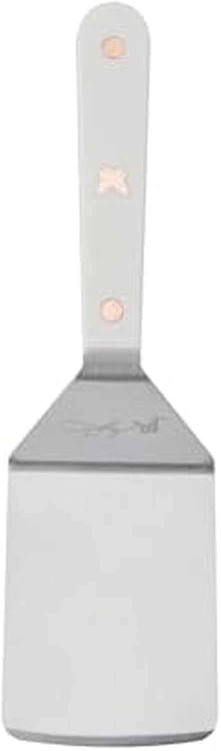 Espátula acero inox biselada mango triple remachado para cocina