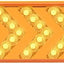 Lámpara 35 luces LED ovalada secuencial ámbar 5 flechas