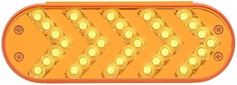 Lámpara 35 luces LED ovalada secuencial ámbar 5 flechas