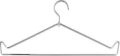 Perchas delantal metal plateado resistente colgador