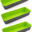 Contenedor fieltro 10.5x3.5" pack 3 color verde