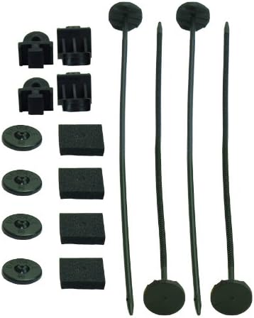 Kit montaje ventilador eléctrico estilo radiador 4 pzas negro
