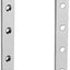 Placa soporte acero inox set 2 color plateado