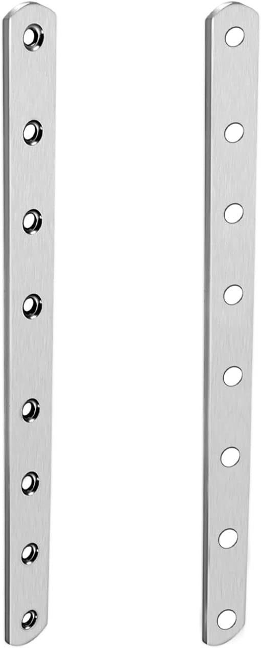 Placa soporte acero inox set 2 color plateado