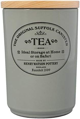 Recipiente té hermético gris paloma fabricado Inglaterra