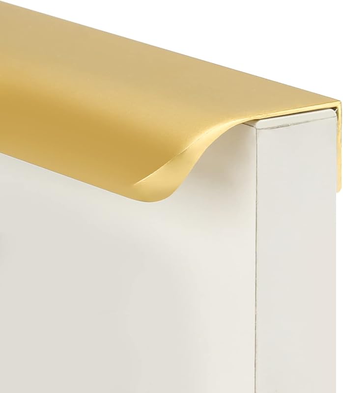 50 Tiradores Dedo Dorado Mate 5" Manijas Cajón Latón