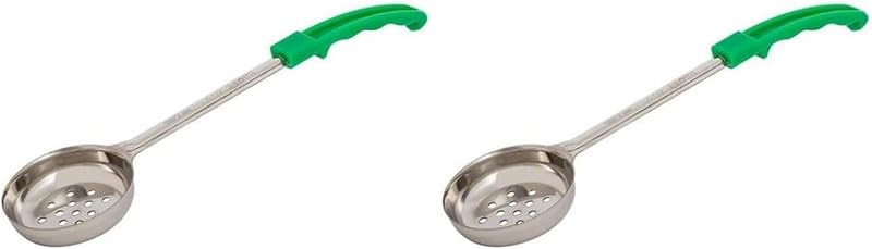 Cucharas acero inox 4oz verde plata/verde set 2