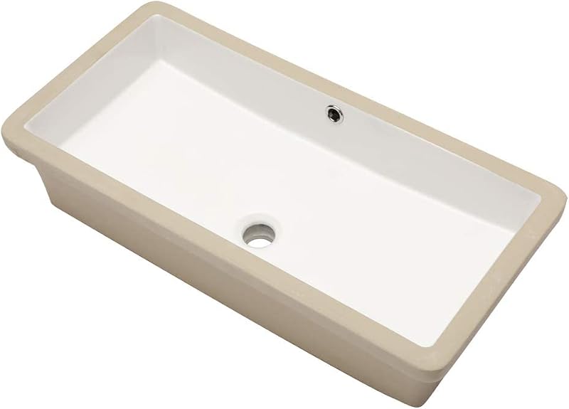 Fregadero baño 28" blanco puro vitreo cerámica
