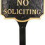 Placa metal fundido letrero no solicitar para negocios