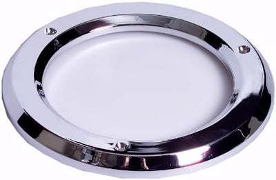 Cubierta ojo plástico cromado redonda 10cm para luz STT