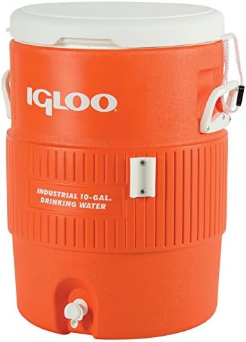 Dispensador bebidas asiento superior 10gal naranja/blanco