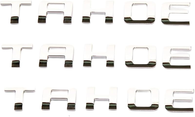 3 Pack Emblemas Cromados Placa Tahoe 07-19 Brillantes