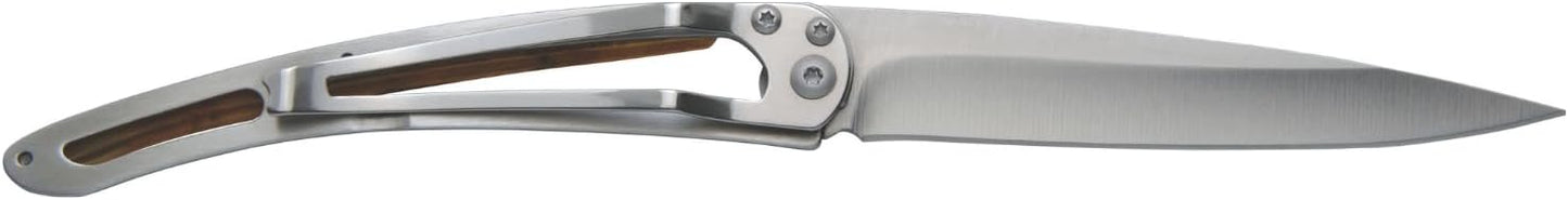 Cuchillo bolsillo plegable 3.7pulg acero inox mango enebro