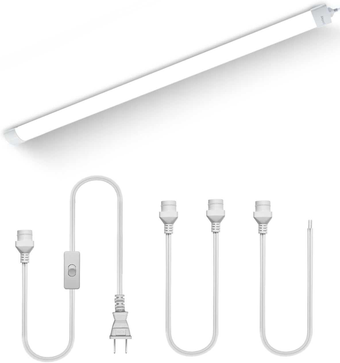 Lámpara techo LED 5000K enchufe barra luz cocina baño 4ft