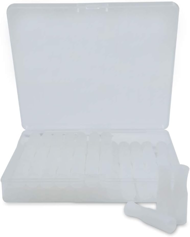 60 Puntas Popote Silicona con Caja Reutilizable