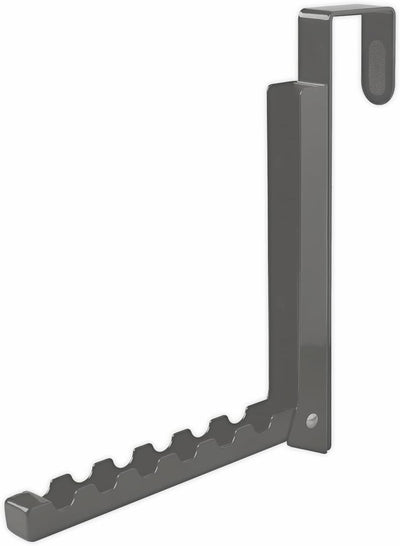 Ganchos plegables para colgar ropa detrás de puerta baño gris