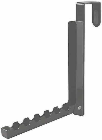 Ganchos plegables para colgar ropa detrás de puerta baño gris
