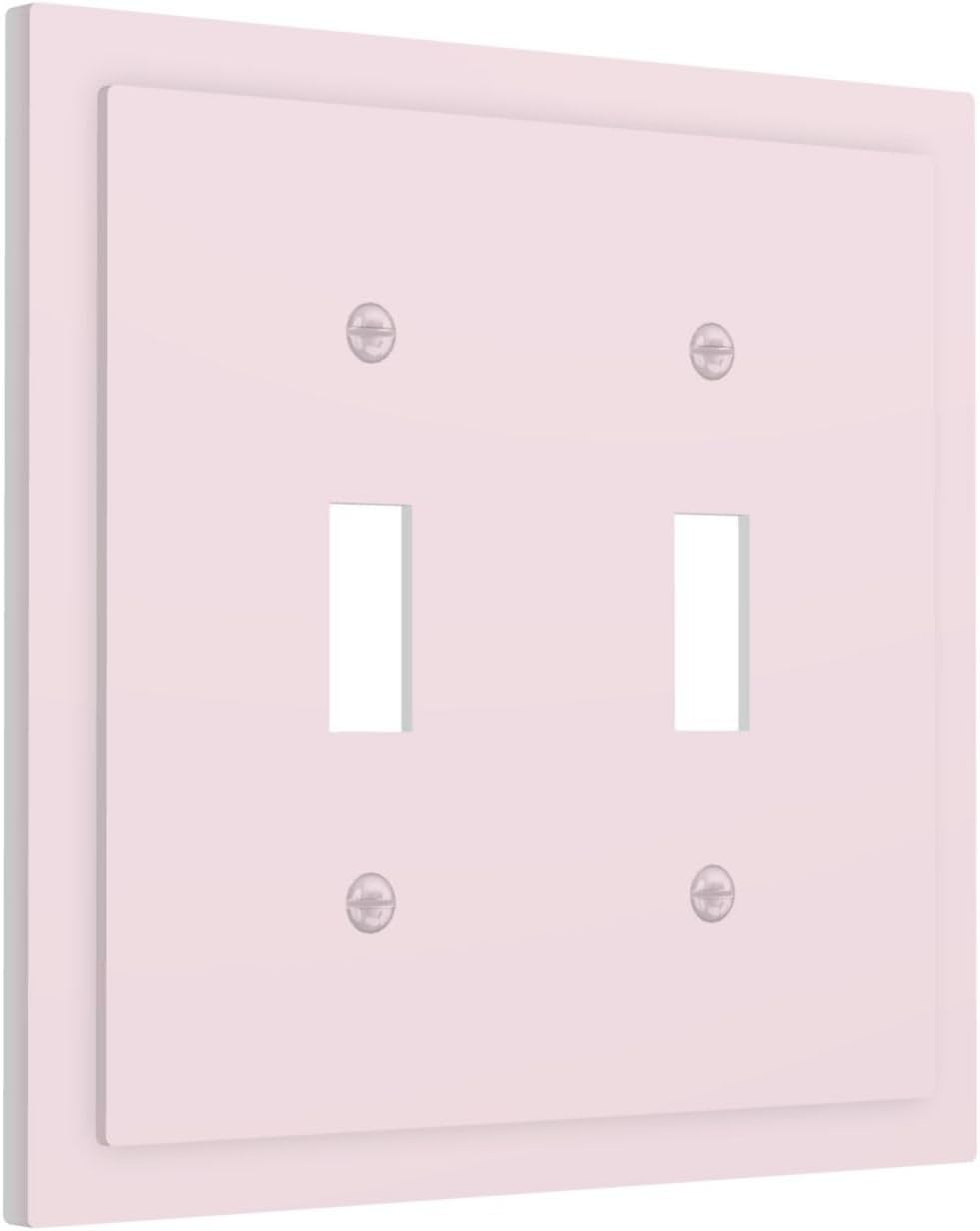 Cubierta interruptor luz doble cambio rosa claro placa pared