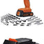 Batería litio inalámbrica 20V con taladro y 30 accesorios