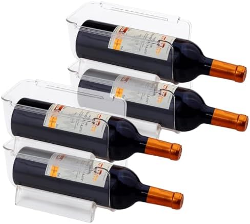4 Organiz. Plástico Botellas Agua Vino Encimera