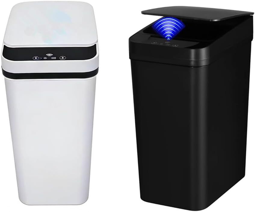 2 Pzas Cubo Basura Sensor Movimiento 2.4gal Baño