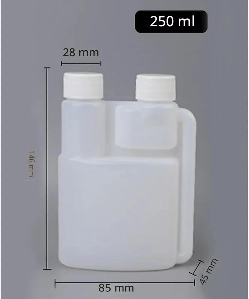 2 Botellas Chupito con Vaso Integrado Plástico HDPE 8.5oz