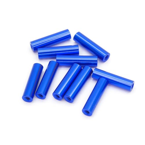 10 Pzas Separador Aluminio Anodizado Azul