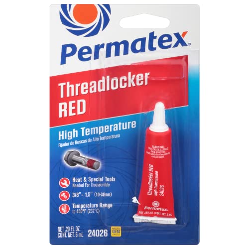 Fijador roscas rojo alta temperatura 6ml