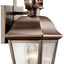 Lámpara pared exterior 12.5pulg bronce 1 luz vidrio