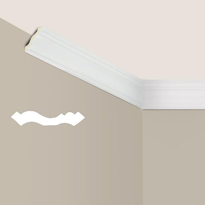 Moldura techo 10unid 40ft poliestireno blanco