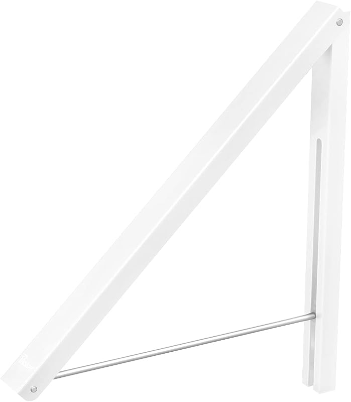 Perchero plegable pared aluminio blanco fácil instalación