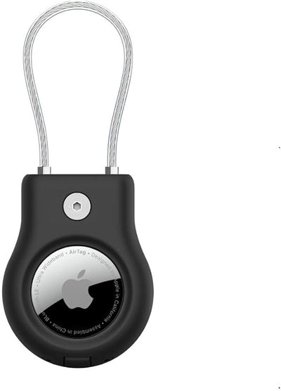 Soporte AirTag con cable alambre color negro