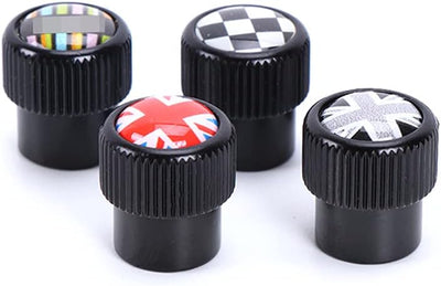 Tapas válvula llanta coche metal negro Mini Cooper R50 R52 R53