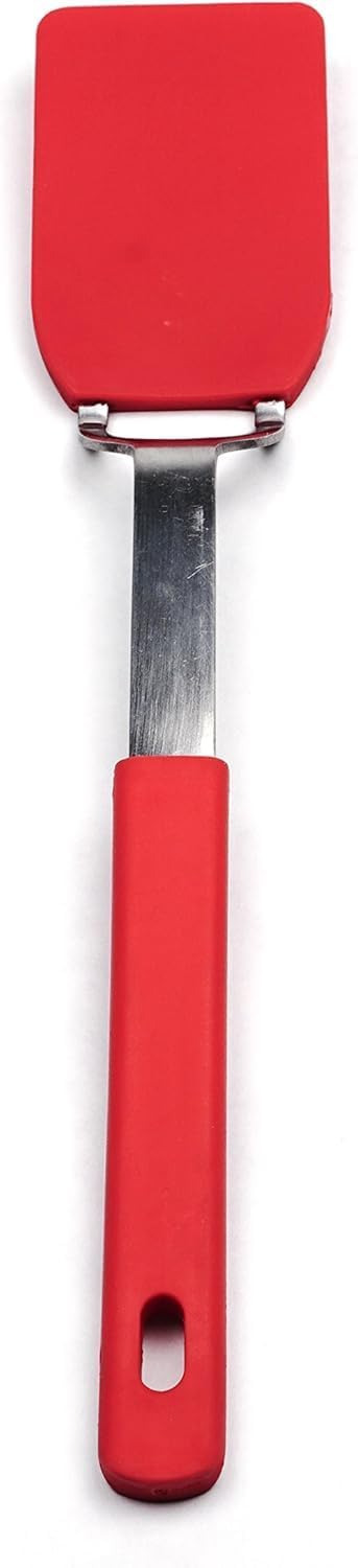 Espátula flexible nailon mango acero inox 10.75x2pulg rojo