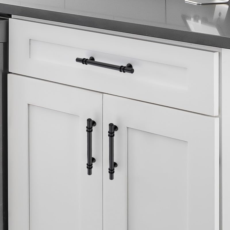 15 Manijas 7.38pulg Negro Mate para Gabinetes Cocina
