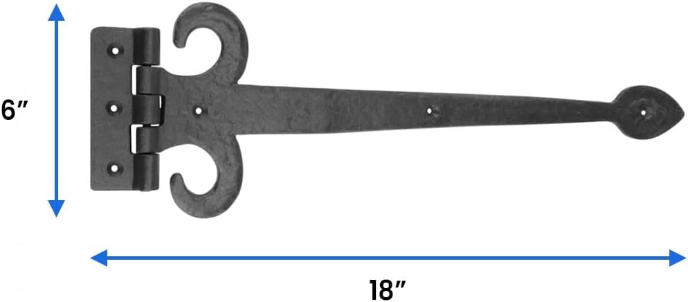 Bisagra de hierro forjado rústica para puertas y gabinetes