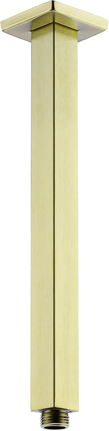 Brazo ducha techo 12pulg oro cepillado tipo lluvia