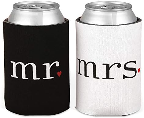 Juego 2 Accesorios Boda Mr. and Mrs. Can Coolers